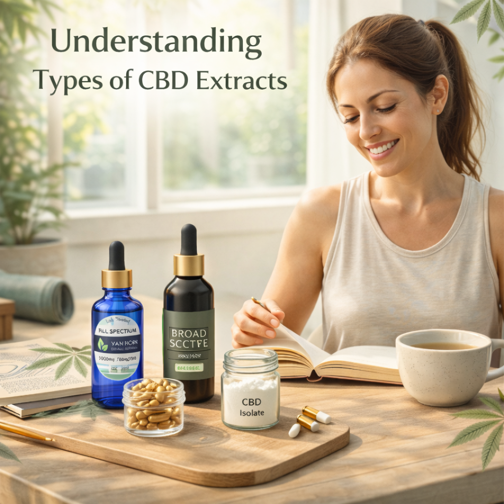 Types of CBD Extracts: Understanding Full Spectrum, Broad Spectrum, and CBD Isolate( GIUDE 2026)