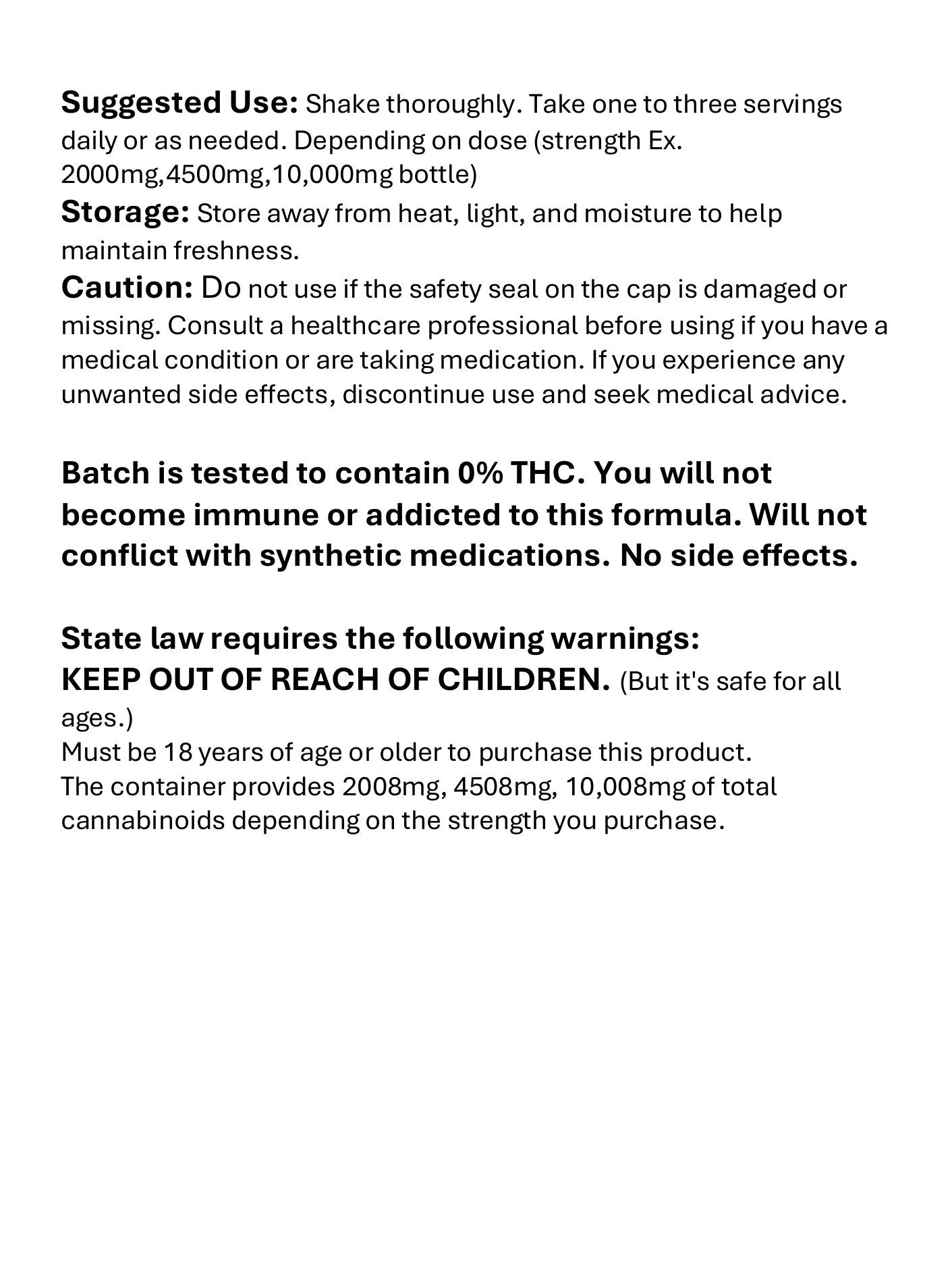 Broad Spectrum Immunity & Balance CBD Drops (0%THC)