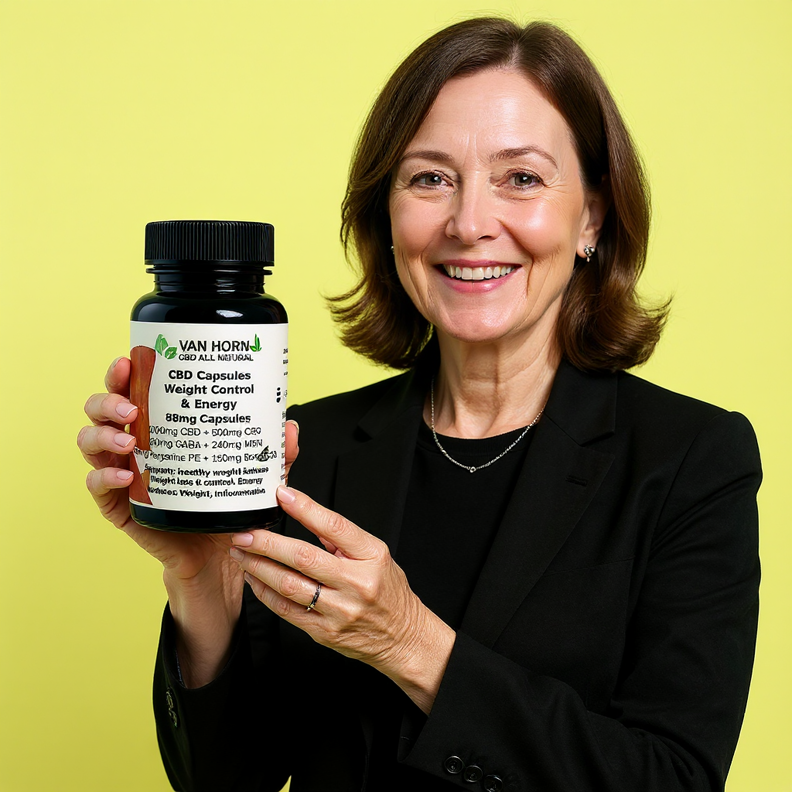 Broad Spectrum Post Menopause - Weight Control  CBD & CBG Capsules (0%THC)
