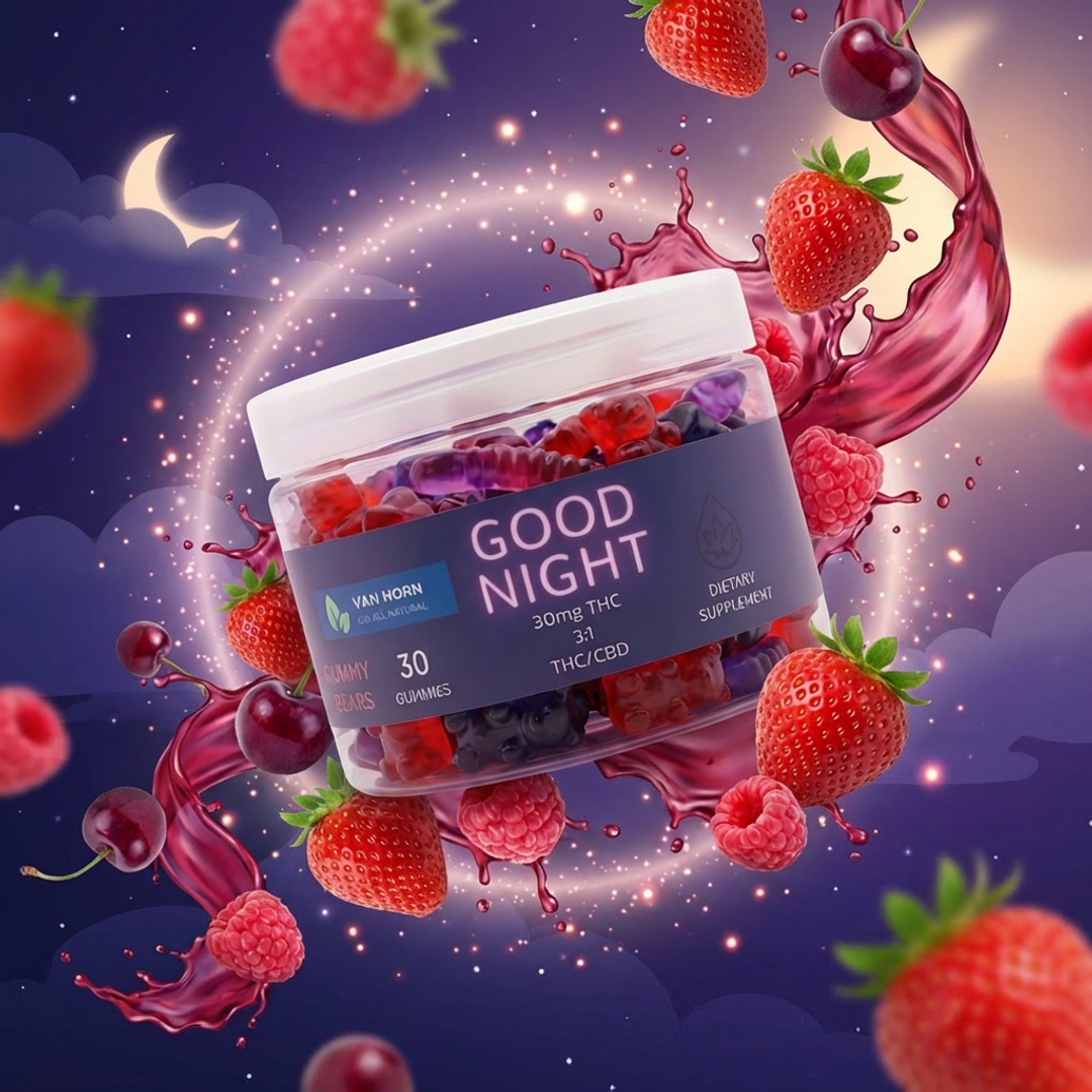 Full Spectrum Good Night | 30mg THC to 10mg CBN Gummies | 30 Count