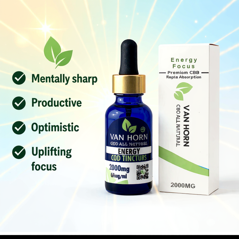 Broad Spectrum Energy & Focus CBD Drops (0%THC)
