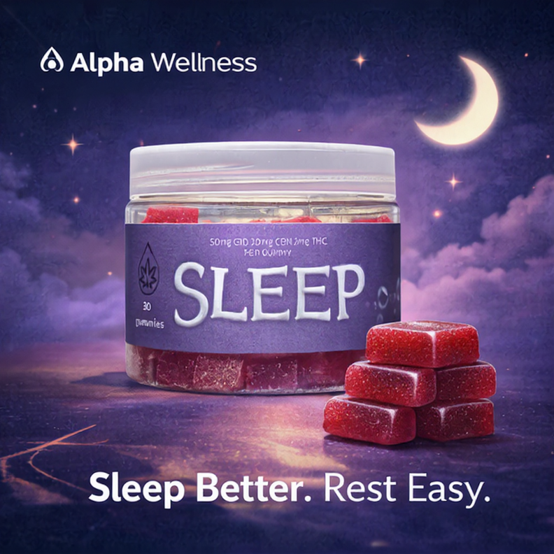 Full Spectrum SLEEP gummies 50mg CBD - 20mg CBN - 2mg THC | 30 Count