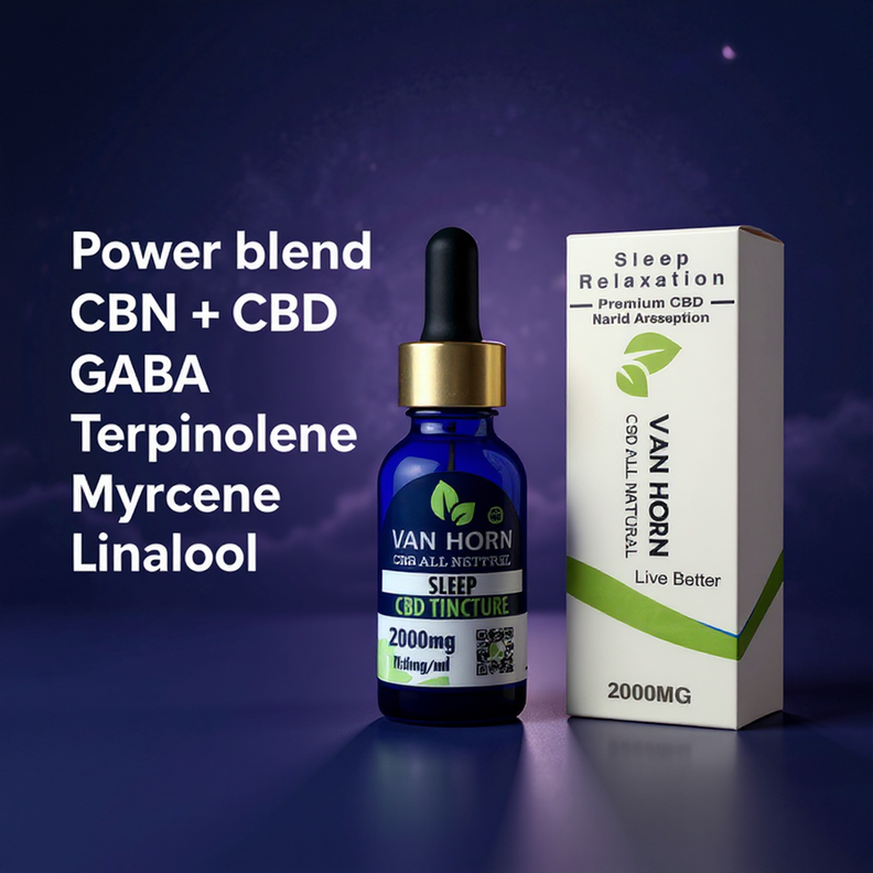 Broad Spectrum Sleep & Relaxation CBD + CBN Drops (0%THC)