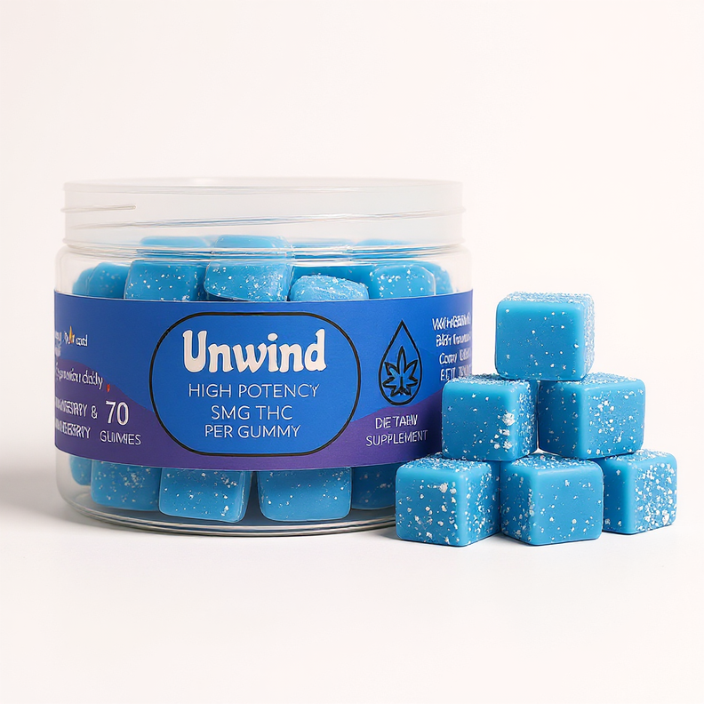 Full Spectrum Unwind 5mg THC - 5mg CBD Gummies | 30 Count