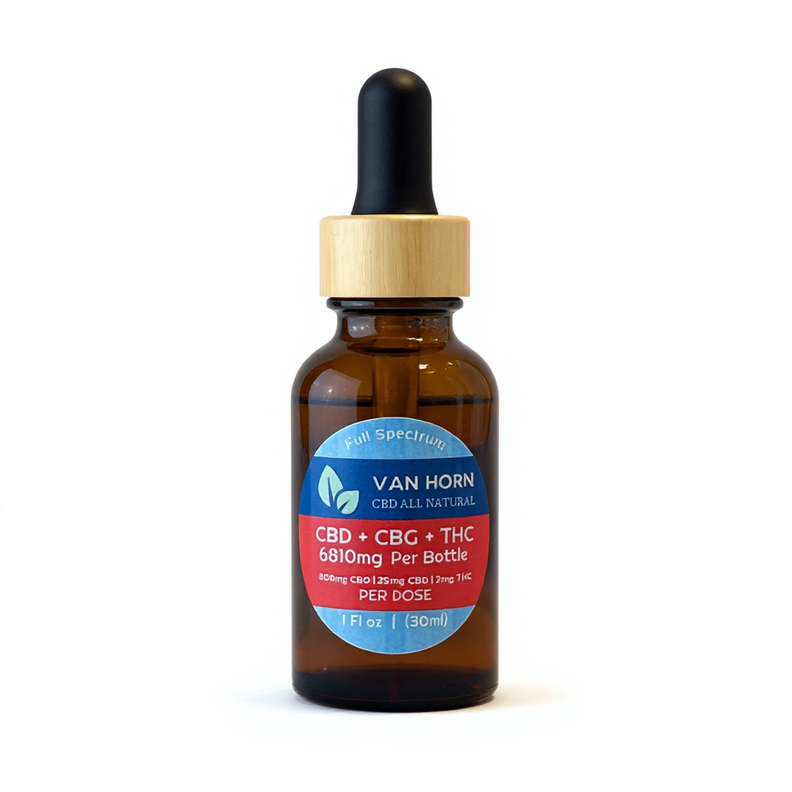 Full Spectrum Drops 6810mg CBD + CBG + THC Blend