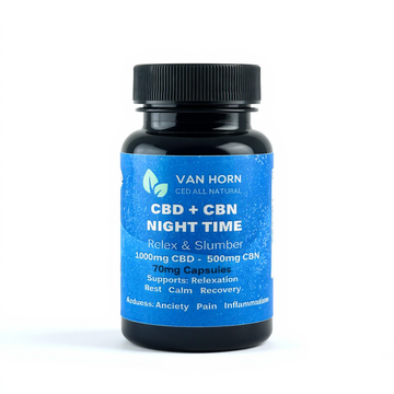 Broad Spectrum Night-time 33mg CBD + 17mg CBN Capsules (0%THC)