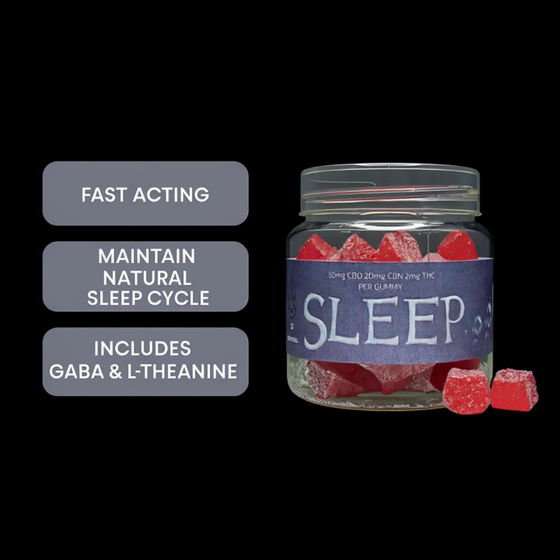 Full Spectrum SLEEP gummies 50mg CBD - 20mg CBN - 2mg THC | 30 Count