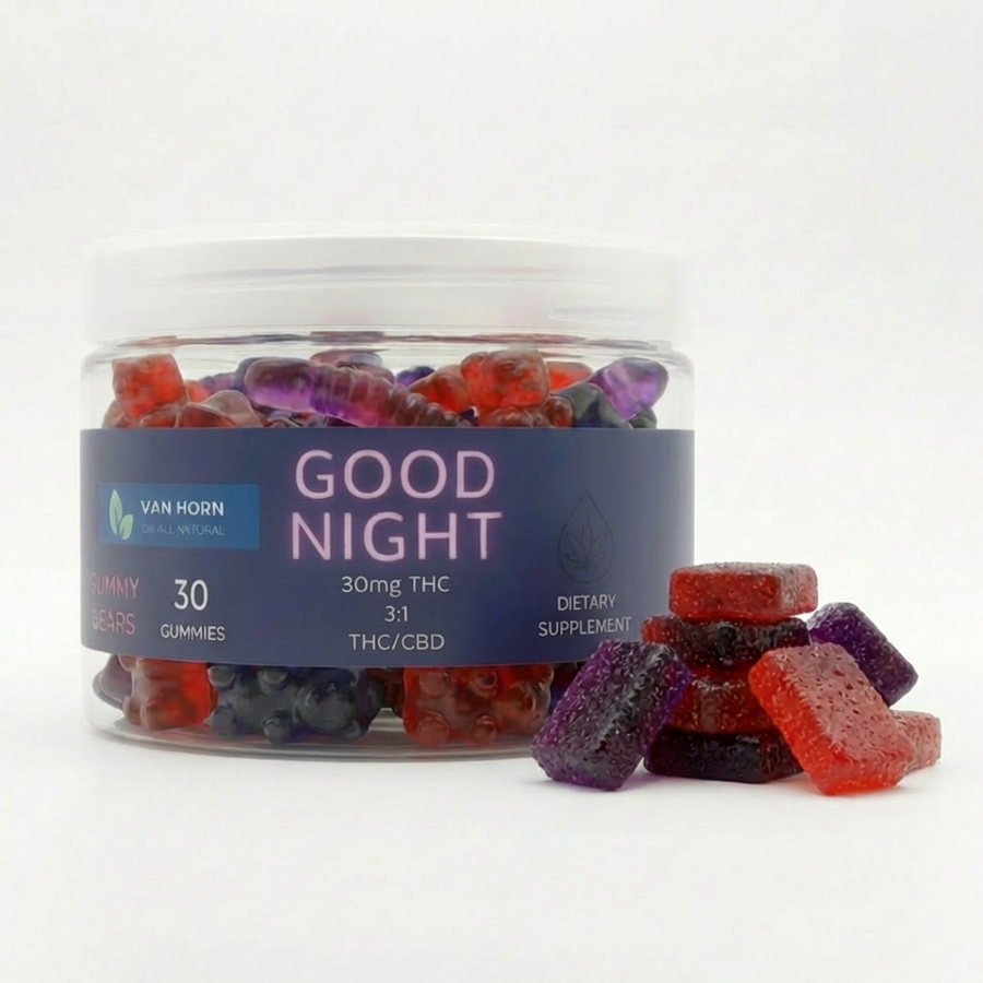 Full Spectrum Good Night | 30mg THC to 10mg CBN Gummies | 30 Count