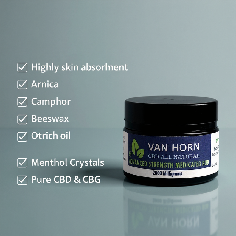 CBD & CBG Medicated Rub No.3 (0%THC) | Van Horn CBD