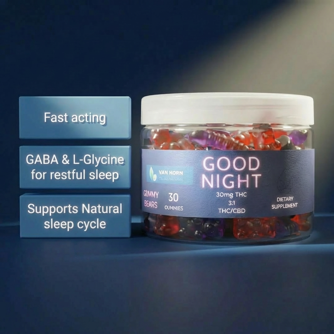 Full Spectrum Good Night | 30mg THC to 10mg CBN Gummies | 30 Count