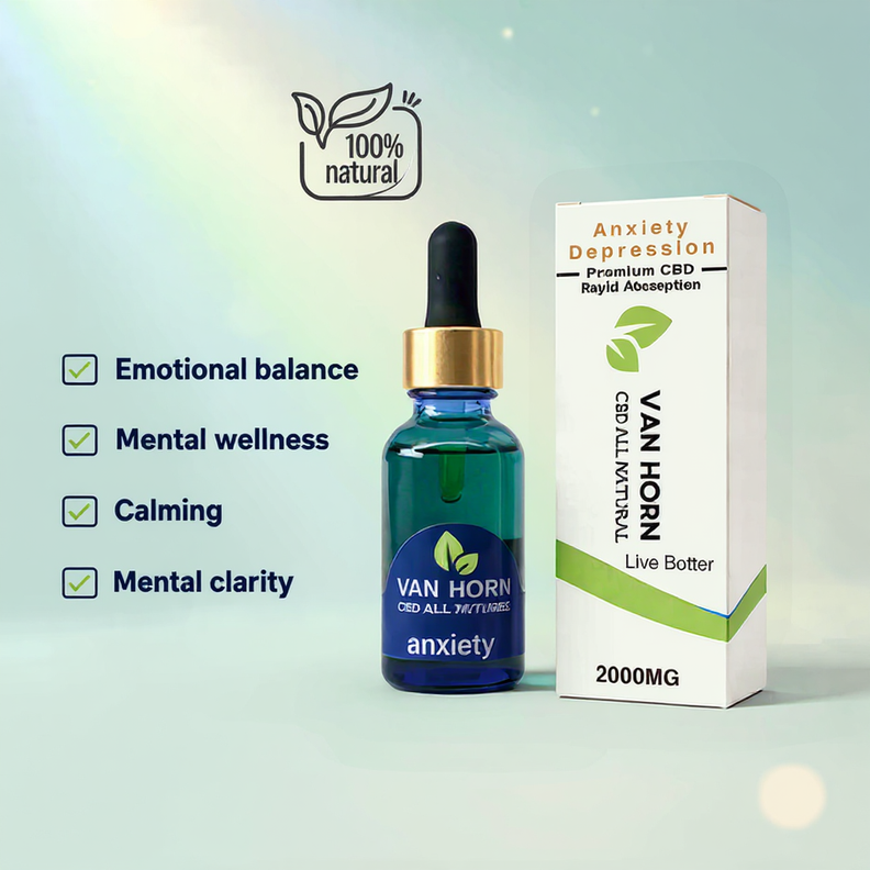 Broad Spectrum Anxiety & Depression CBD Drops (0%THC)